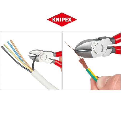 Knipex Diagonal-/Seitenschneider 70 01 160 (4,5"~7")110~180 mm Kunststoffgriff - Bild 2 von 7