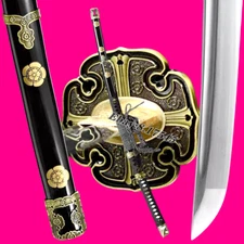 Spring Steel Tachi Saber Sword Japanese Samurai Katana Full Tang Handmade Sharp