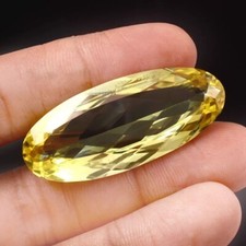 50 Ct Natural Flawless Ceylon Yellow Sapphire Oval Cut Certified Loose Gemstone