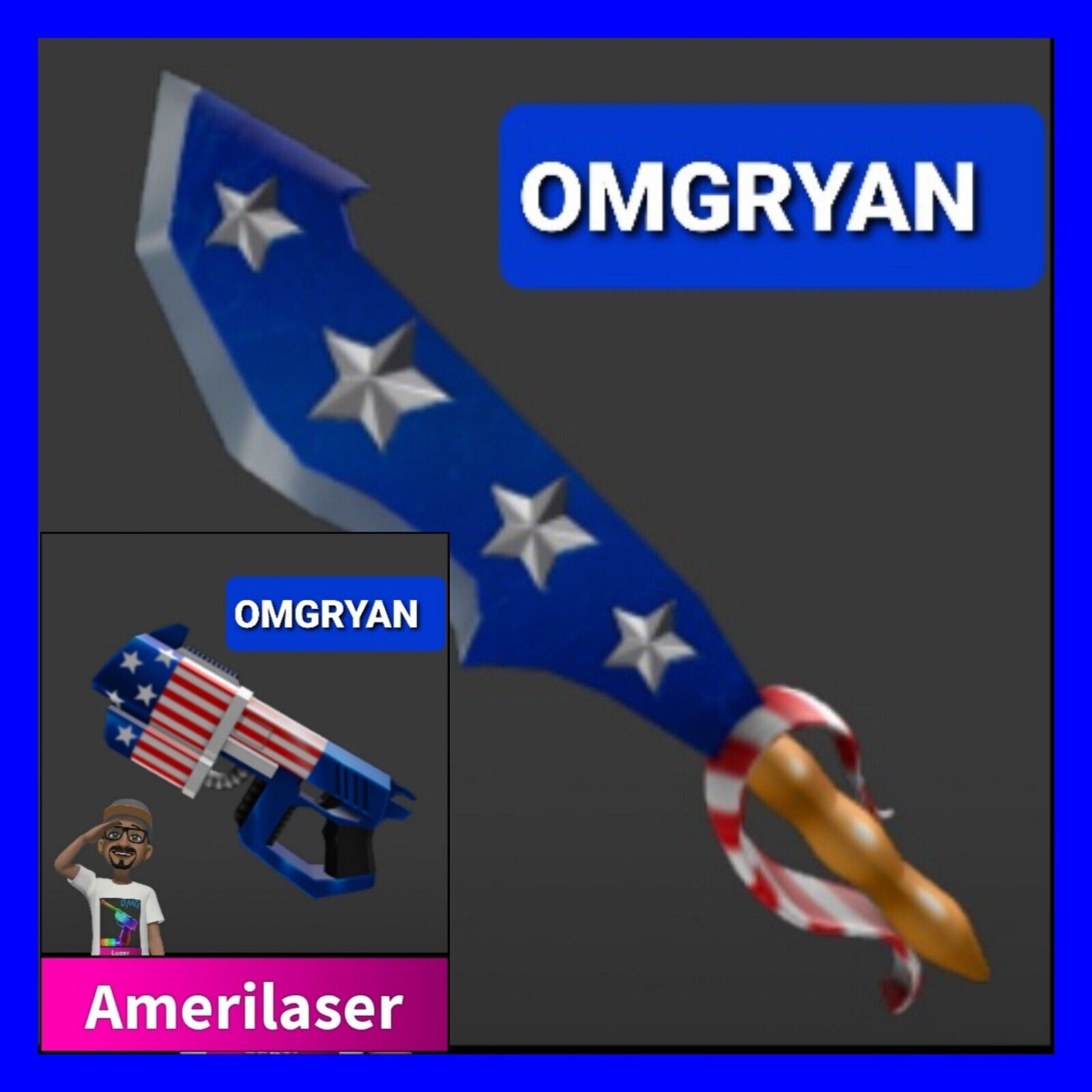 Roblox Murder Mystery 2 Mm2 Godlys OLD GLORY SET