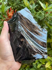 Extra Large Black Obsidian Rough Stones, 3" - 10" Raw Black Obsidian Natural