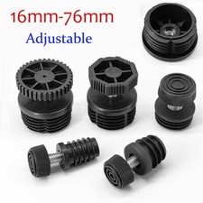 Inserciones de tubo redondo tapa ajustable pie de mesa muebles pies niveladores 16-76 mm
