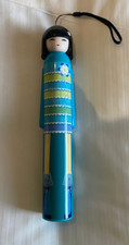 Blue KOKESHI DOLL UMBRELLA Folding Hard Case Geisha Girl Japanese Lady Anime