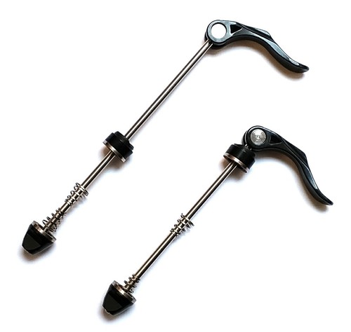 BIKE CYCLE BICYCLE WHEELS LIGHT FRONT & REAR QUICK RELEASE SKEWERS SET - Picture 3 of 7