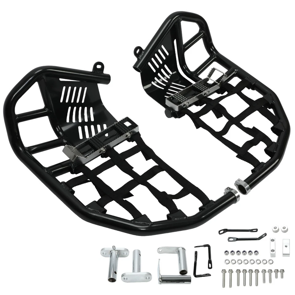 Barras nerf protetor de calcanhar preto nerf para Kawasaki KFX 450R KFX450R 2008-2014 2015 - Imagem 2 de 4