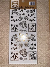 *TWINKLE STICKERS Brand GOLD New Clear Sticker Sheet Junk Journal  FOR YOU