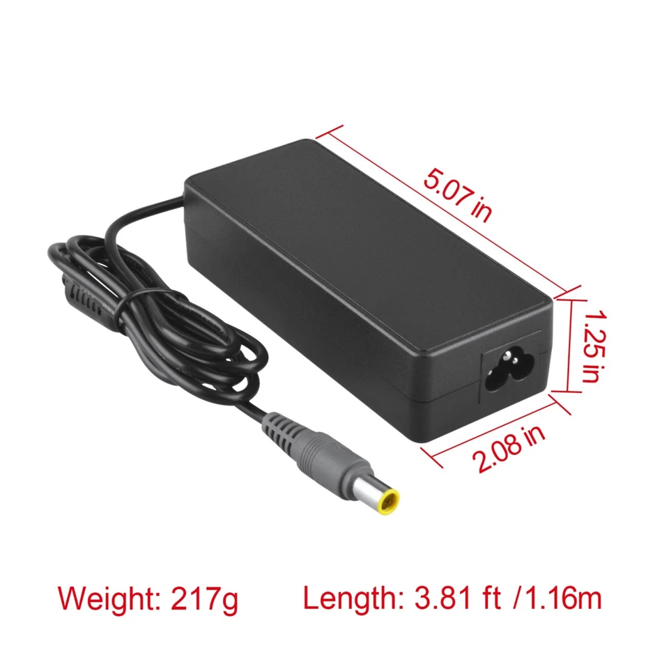 Cargador adaptador de CA de 90 W para IBM Lenovo ThinkPad Z61m X61s X200s cable de alimentación Foto 3 de 4