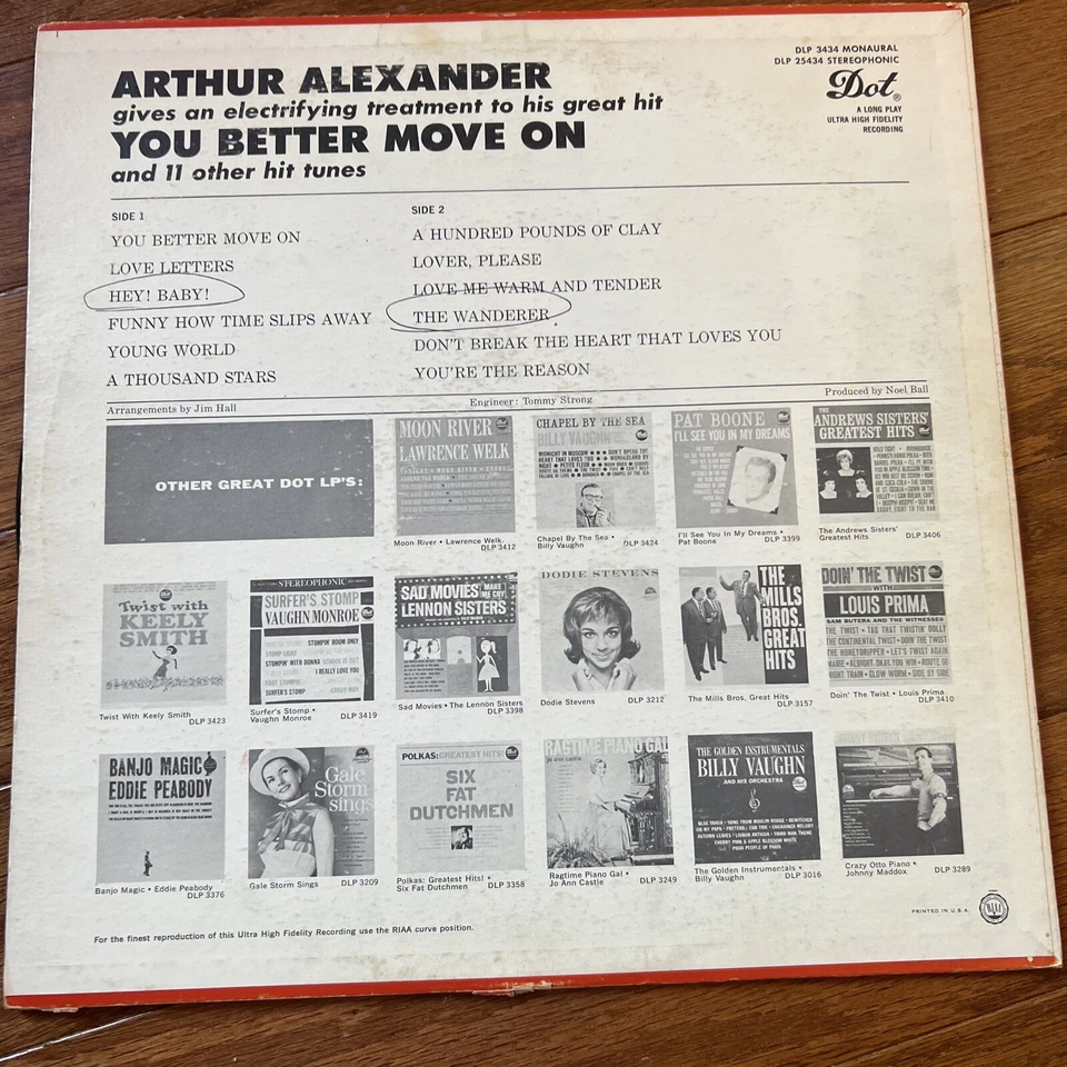 NEW Arthur Alexander Lp You Better Move On 180g VINYL deep soul country R&B - Image 2 of 2