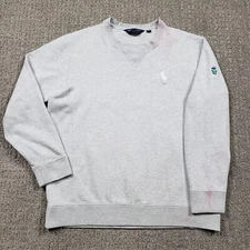 Polo Golf Sweatshirt Mens Large Gray Crewneck V-Stitch Ralph Lauren Vtg Y2k