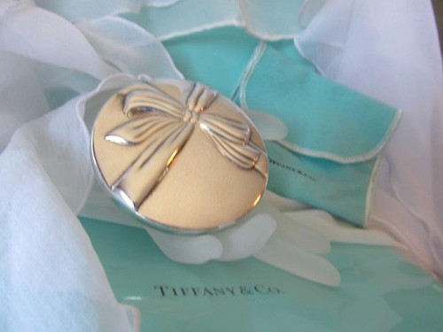 Vintage Tiffany & Co. Bow Hand Held Purse Mirror