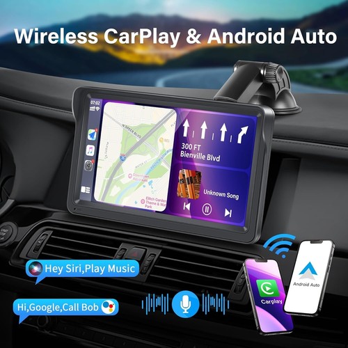 Easy-Install Wireless Carplay System with 7" Touchscreen and Hands-Free Calling - Picture 4 of 9