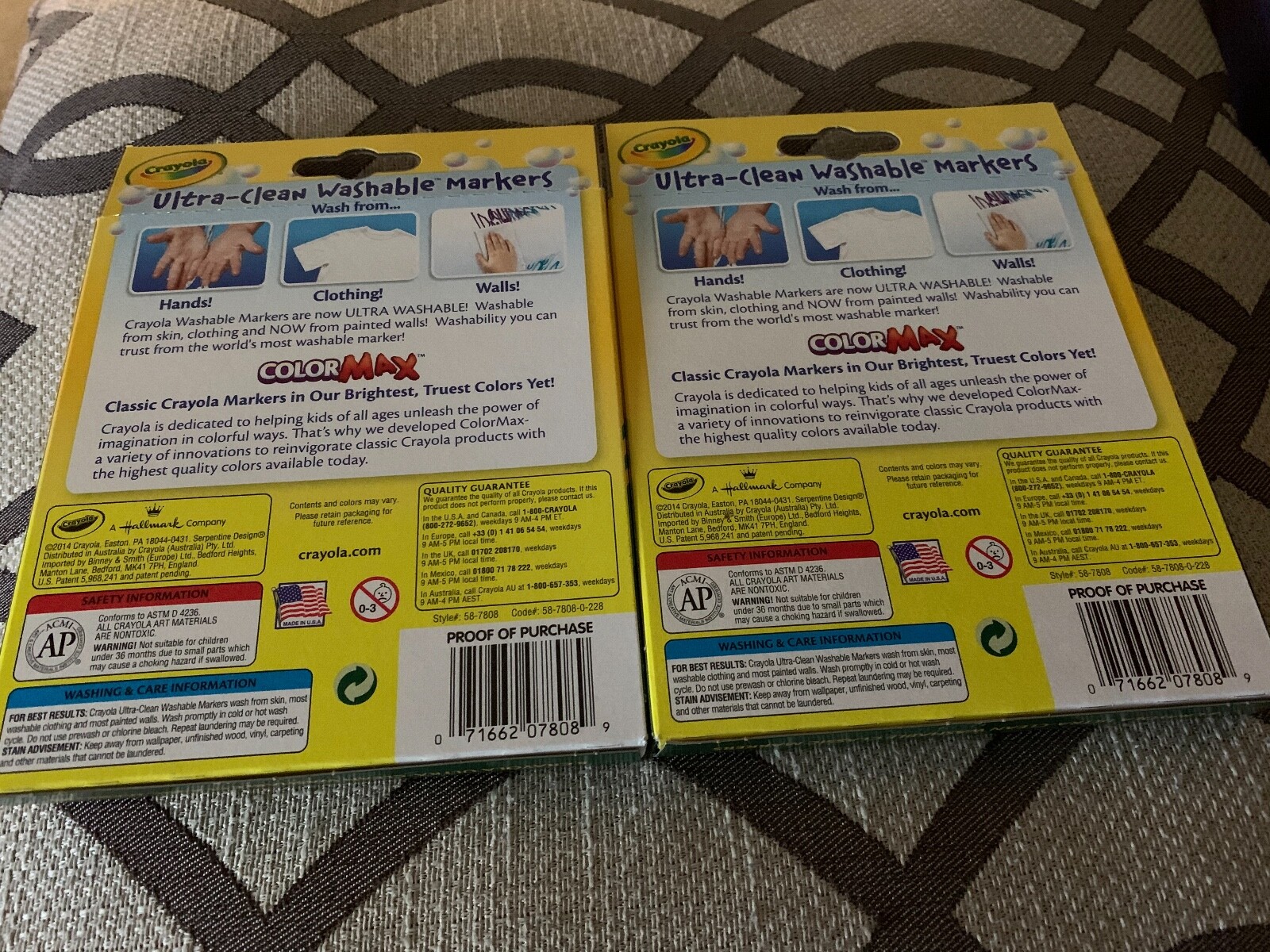 Crayola Broad Line Washable Markers 58-7808 (Lot of 2)