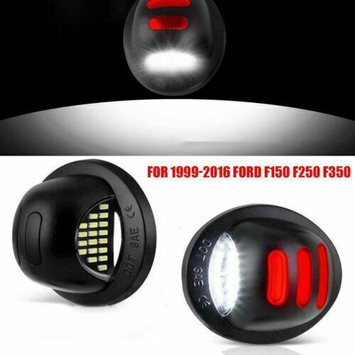 2x LED License Plate Light Tail Assembly Lamp For 1999-2016 Ford F 150 F250 F350 - Foto 1 di 12