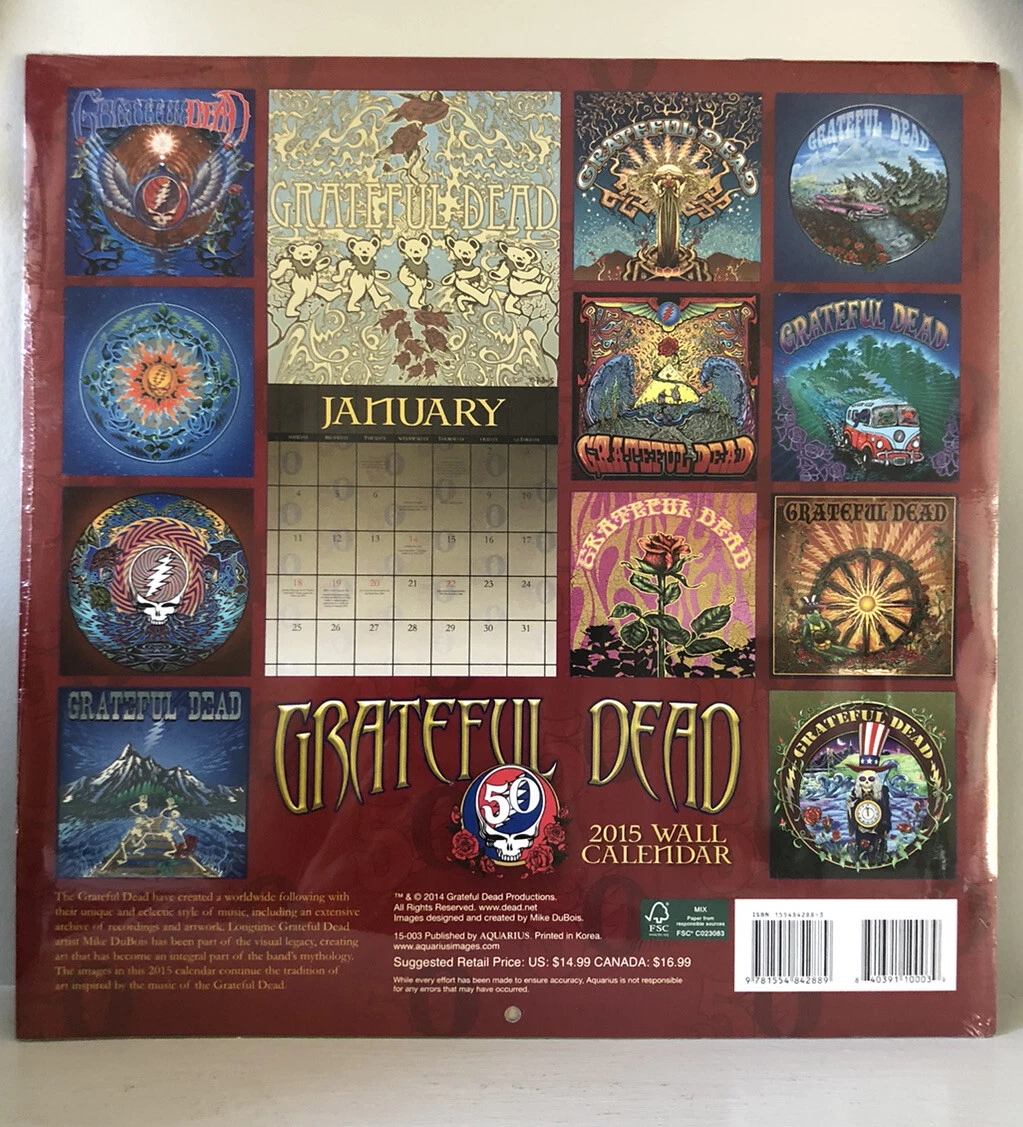Grateful Dead 2015 Wall Calendar by Mike DuBois ~ Brand NEW Sealed | eBay