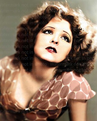 Clara Bow RARE COLOR Photo 605