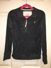 OLD NAVY KIDS GIRLS FLEECE PULLOVER SWEATER GREY COLLARED MEDIUM SWEATSHIRT GRAY