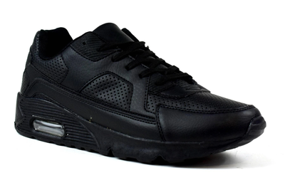black air bubble trainers