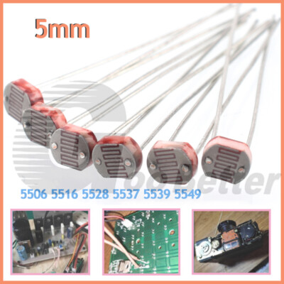 LDR Light Dependent Resistors 5mm Photoresistor 5506 5516 5528 5537 5539 5549