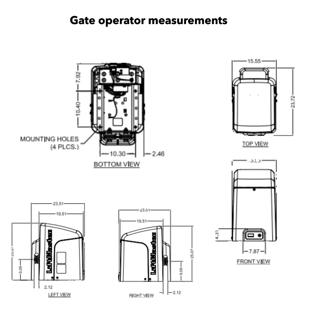 LiftMaster CSL24UL Slide Gate Opener Kit - High-Traffic Commercial/Residential