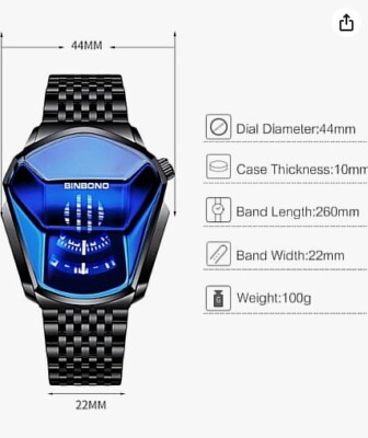 Rorios Fashion Men's Watch, Analogue Quartz Wristwatch, Creative Men s Watches w