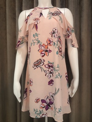 flowy cold shoulder dress