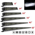 Dual Row 8/14/22/32/42/52'' Led Light Bar Night Driving Spot Lamp Offroad 4x4