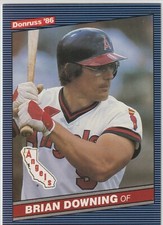 1986 Leaf Donruss - BRIAN DOWNING - #108 - Angels BOX FRESH