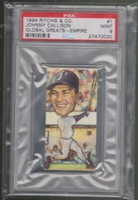 RARE 1994 Ritchie & Co Global Greats Johnny Callison Phillies baseball Card PSA9