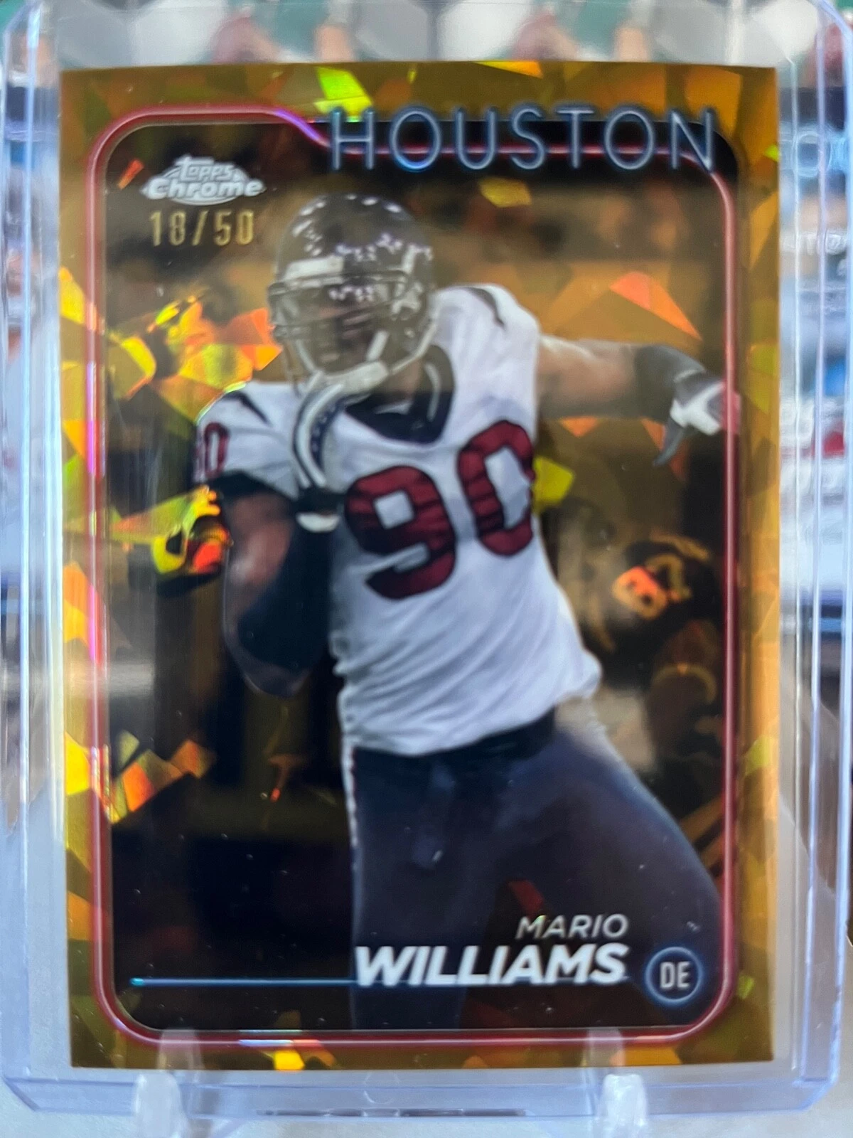 2024 Topps Chrome Sapphire Edition Mario Williams Gold 18/50 #84 Houston Texans