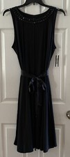 HAANI Beaded Scoop Neckline Black Dress Size 2x New