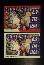2020 Score Next Level Stats Red Parallel & Base Lamar Jackson - Ravens