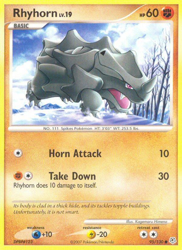 Pokemon Rhyhorn (95/130) Diamond & Pearl LP