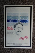 Richard Pryor Stand Up promotional Poster 1979 Uncensored----