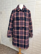 Kaleidoscope Red Check Tweed Double Breast Coat Size 16