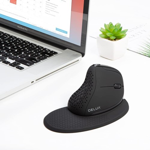 DeLUX Seeker Wireless Ergonomic Vertical Mouse with OLED Screen BT and USB Re... - Picture 8 of 8