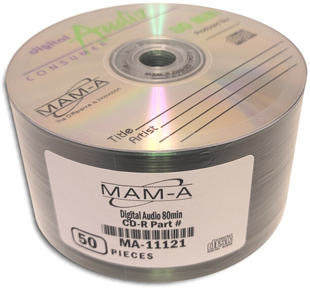 r Discs 52X 80-Min MAM-A (Mitsui) 'GoldGold' CD-R's 50-Pak