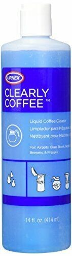 Urnex Clearly Coffee Pot Cleaner 14 Ounce Made in the USA French Press Liquid...