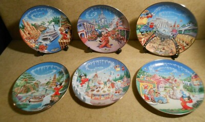 アンティーク　30年前　Walt Disney World プレート　2枚セット Bradford Exchange Plate Collection Walt Disney World 25th