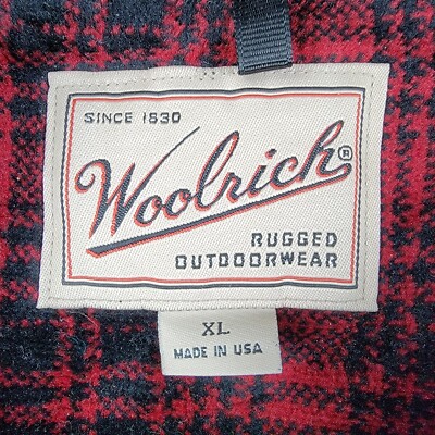 Vintage Woolrich Jacket Men XL 90s Made in USA Plaid Polartec