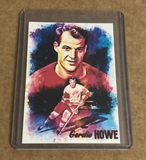 ⭐ (3/5) GORDIE HOWE - red wings ⭐ 2021 ACEO Fine Art Card RARE SP !!