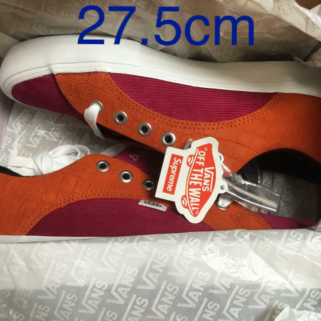 NEW Supreme × Vans Pro Cro Suede US9.5 27.5cm Orange 2018SS Corduroy | eBay