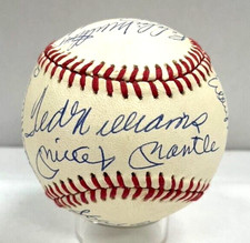 500 Home Run Club Signed OAL Baseball (12) Mantle/Aaron/Williams Beckett BAS