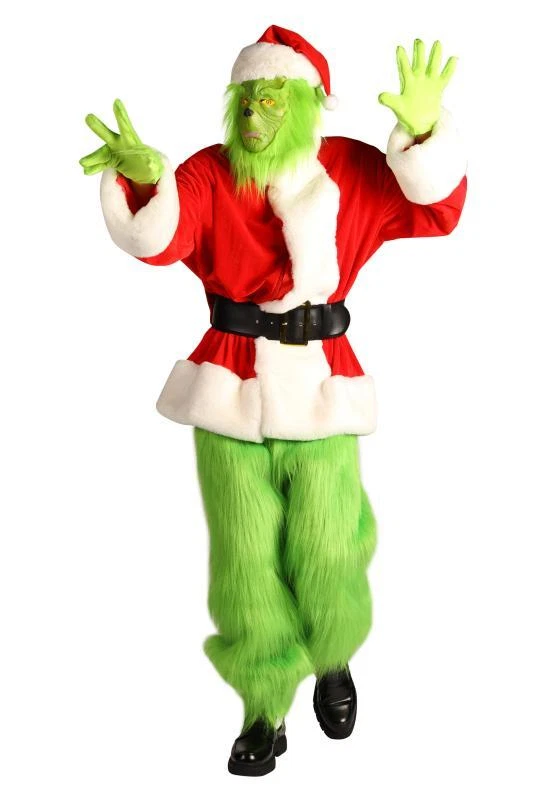 Nikolaus Santa Claus Weihnachtsmann Mantel Kostüm Mütze Weihnachten Herren Anzug - Bild 1 von 1