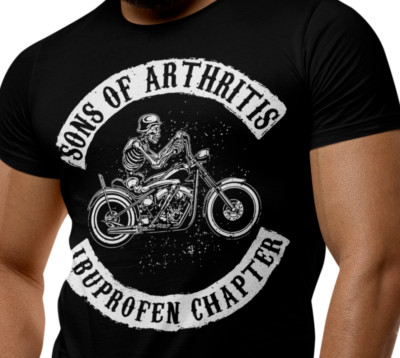 SONS OF ARTHRITIS Ibu. Chapter MC  1% Biker Shirt Motorrad Club T-Shirt MC  C8
