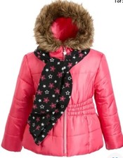 S Rothschild Co puffer coat with scarf for girls Pink insulated Size 14