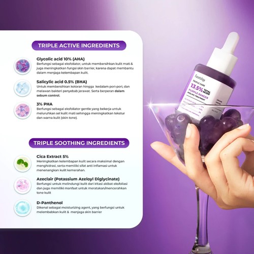 FACETOLOGY Triple Care 13,5% Total Acids Purple Ranger Peeling Peeling Serum - Bild 4 von 6