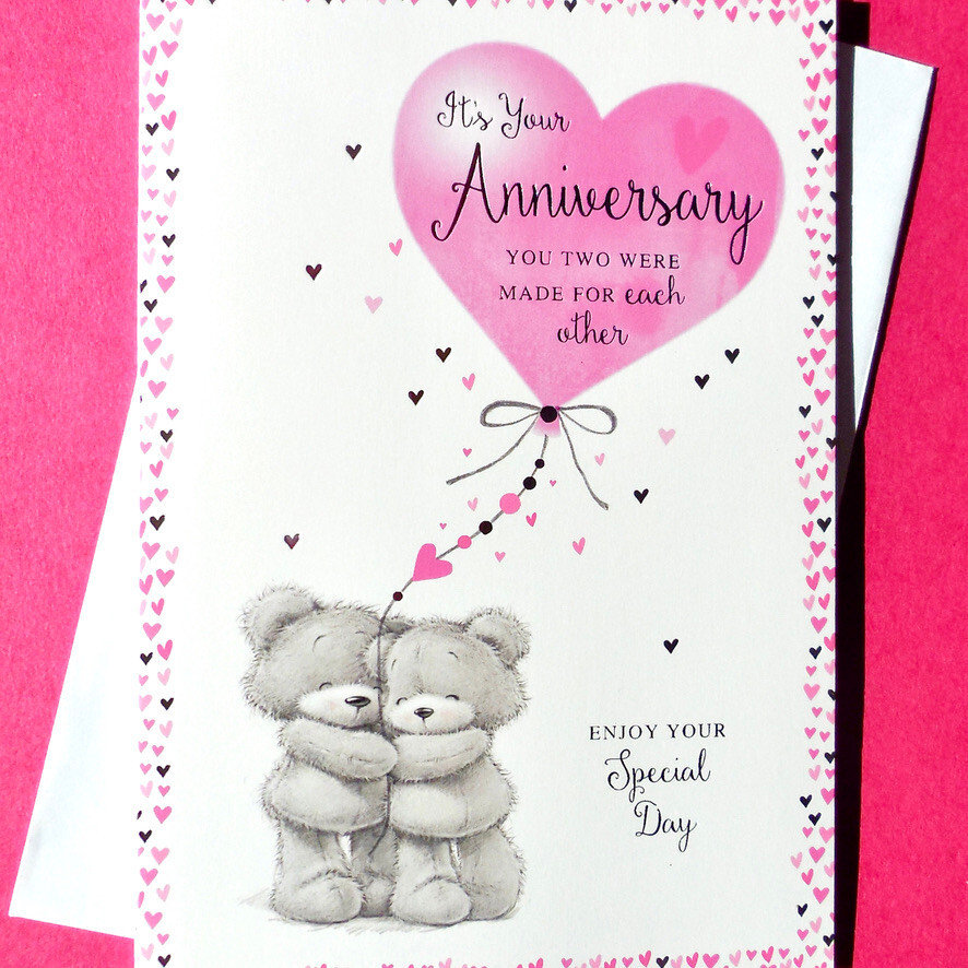 Anniversary Card You Two Were Made For Each Other Cute Bears Wedding Your