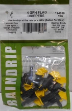 Lot of 20  4-GPH Flag Drippers, for Drip Irrigation Raindrip Irrigation 124010