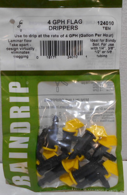 Lot of 20  4-GPH Flag Drippers, for Drip Irrigation Raindrip Irrigation 124010