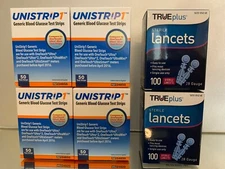 UniStrip Glucose Test Strips 200 ct Generic For One Touch Ultra PLUS 200 Lancets